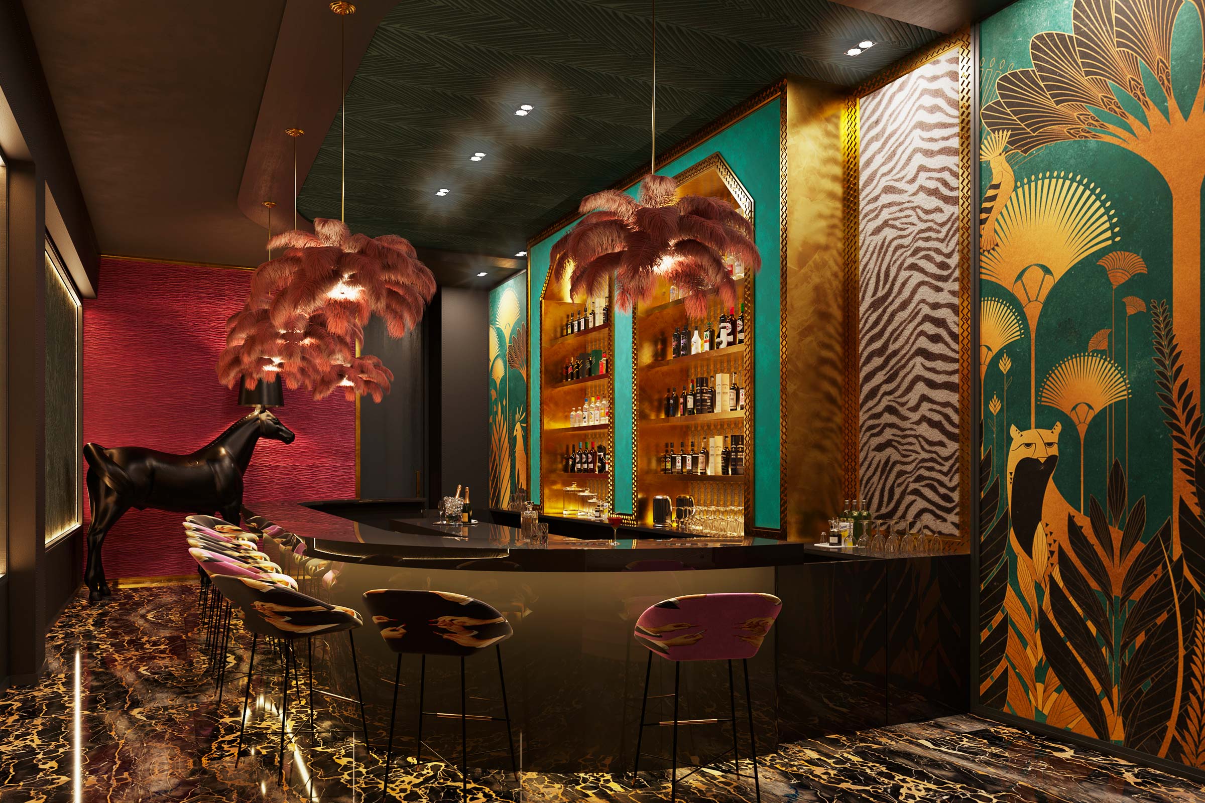 Speakeasy bar in Cancun resort